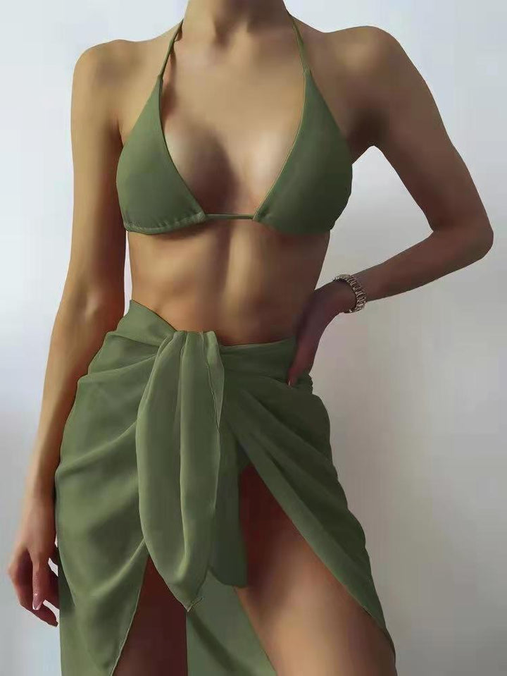 Damen Triangel-Bikini mit sexy Wickelrock Drune