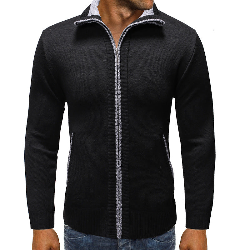 Herren Strickjacke mit Stehkragen und praktischen Taschen Drune