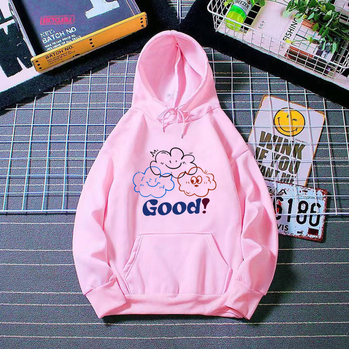 Damen Kapuzenpullover mit kreativem Cartoon-Motiv und bequemer Passform Drune
