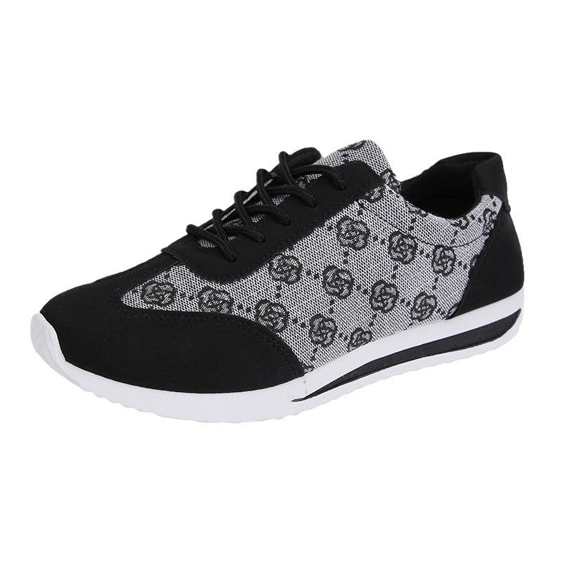 Damen nan leichte Jacquard Freizeitsneaker mit gepolstertem Komfortfußbett Drune