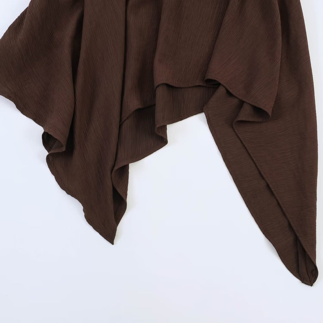 Damen asymmetrisches Kleid mit eleganter Drapierung Drune