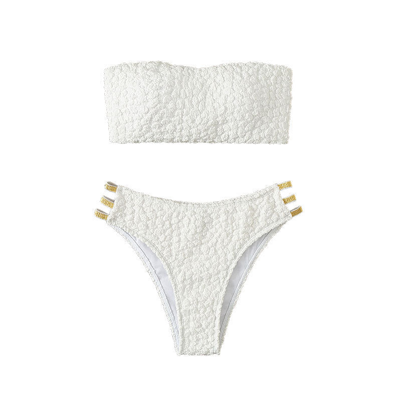 Damen Bandeau-Bikini mit eleganten Bindebändern Drune