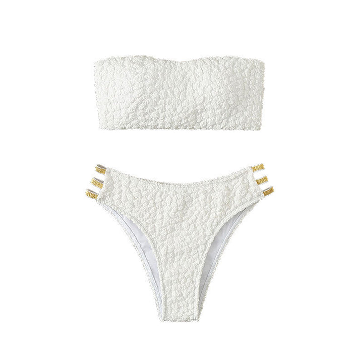 Damen Bandeau-Bikini mit eleganten Bindebändern Drune