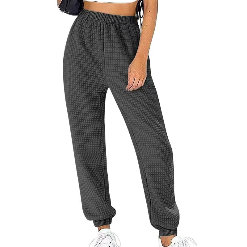 Damen Waffelpique Jogginghose mit elastischem Bund Drune