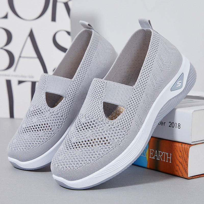 Damen nan leichte gestrickte Slipper mit orthopädischer Komfortsohle Drune