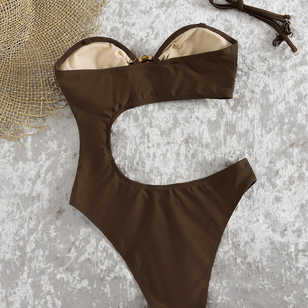 Damen Cut-Out Badeanzug mit einzigartigem Ringdetail Drune