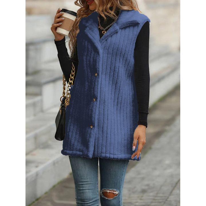 Damen Elegante und kuschelige Teddyjacke mit Knopfleiste Drune