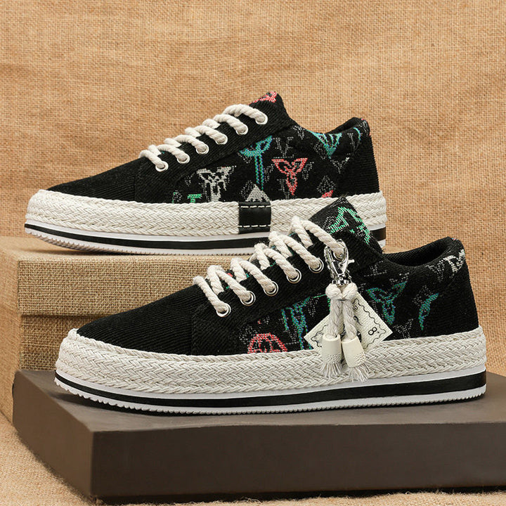 Damen modische Sneakers mit hochwertigen Textiloberflächen und raffiniertem Design Drune