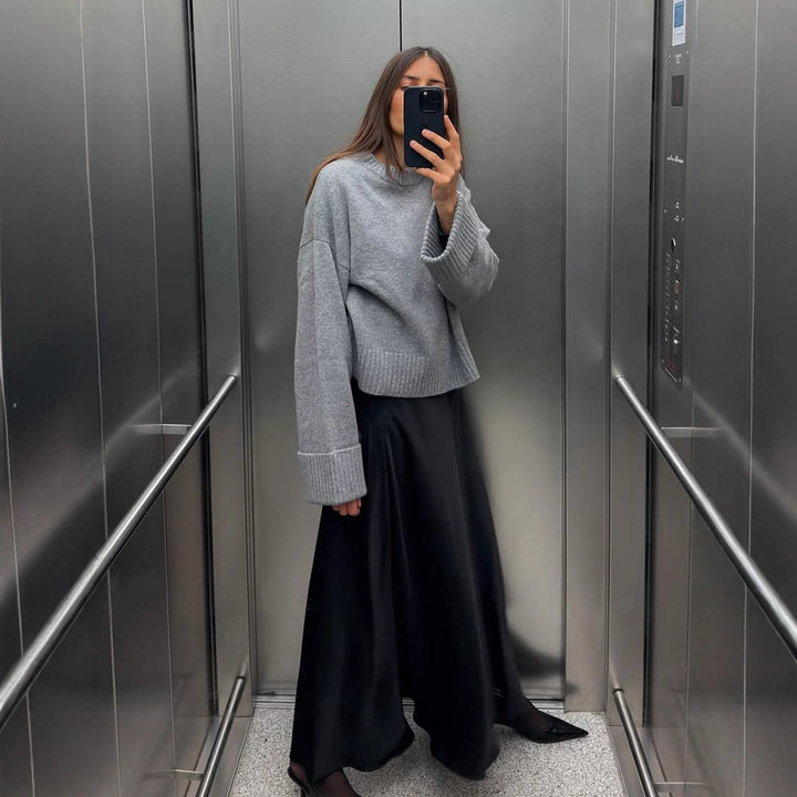 Damen gemütlicher, oversized Strickpullover Drune