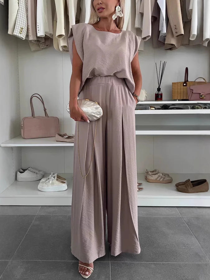 Damen Eleganter Jumpsuit mit lässigem Oversized-Schnitt und weitem Bein Drune