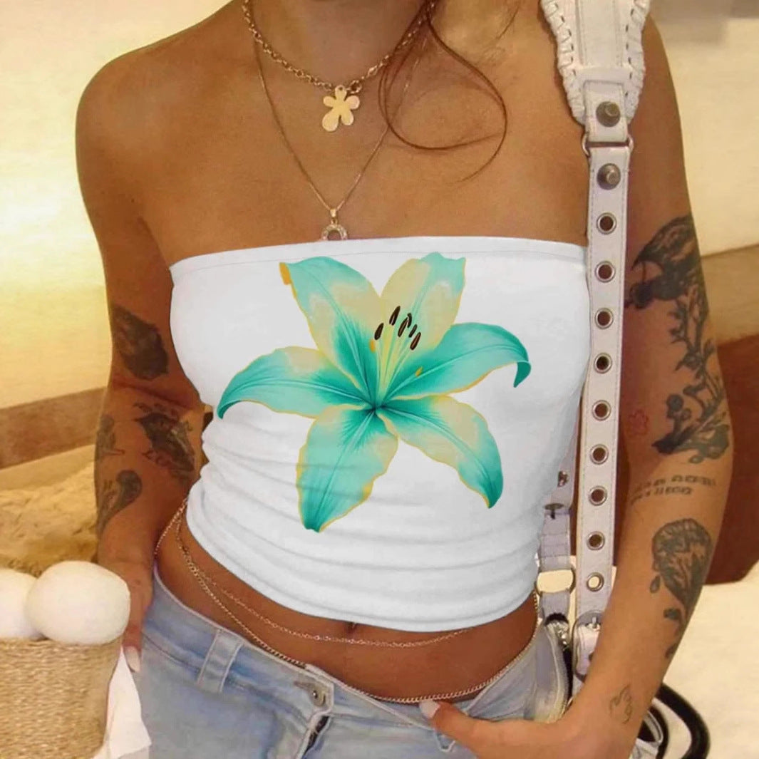 Damen Bandeau-Top mit elastischem Material und figurbetontem Schnitt Drune