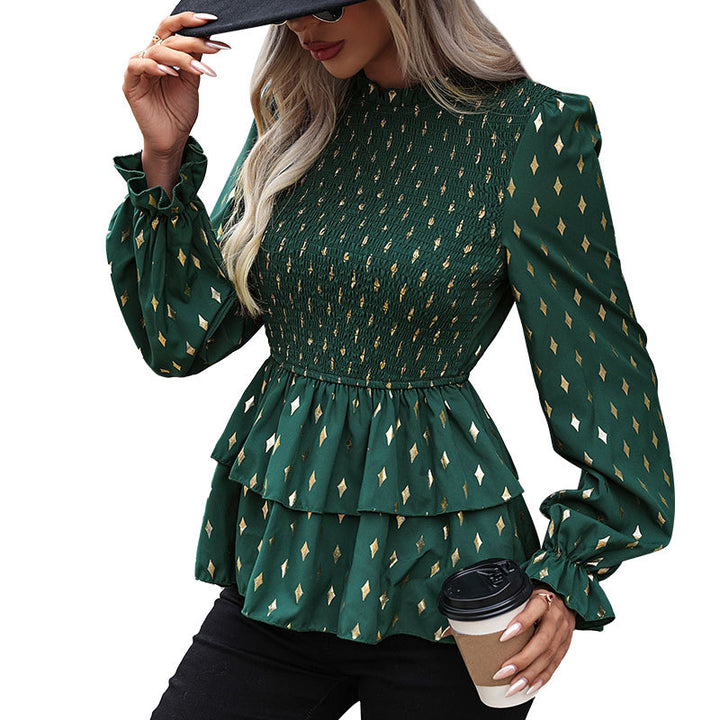Damen Bluse mit Rüschen und geschmeidigem Taillenbund Drune
