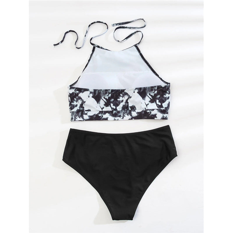 Damen Bikini-Set mit hochgeschlossenem Oberteil und modernem Hosen-Design Drune