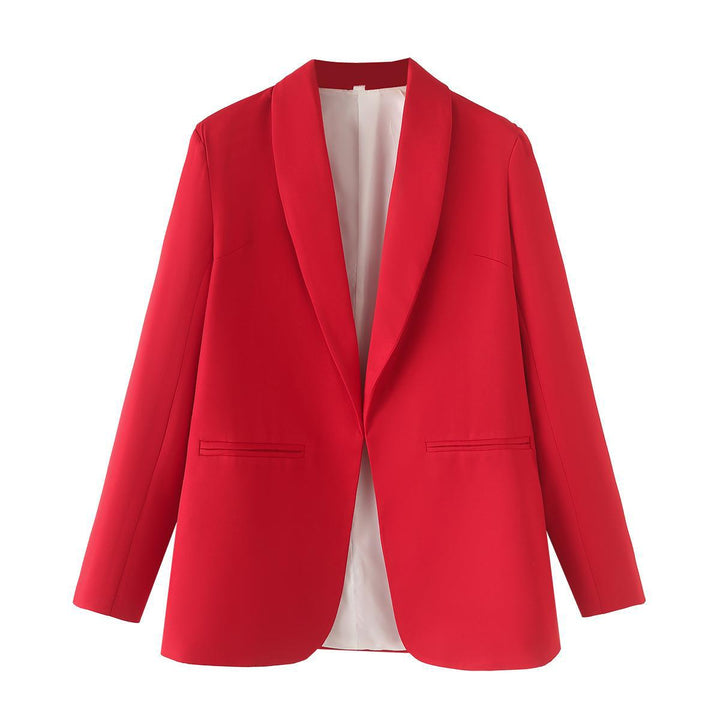 Damen Eleganter Blazer mit sanften Schultern und luxuriösem Innenfutter Drune