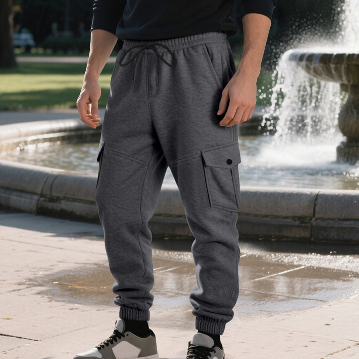 Herren Cargo-Jogginghose mit seitlichen Taschen und elastischem Bund Drune