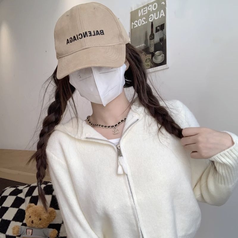 Damen Strickjacke mit Kapuze und durchgehendem Reißverschluss Drune
