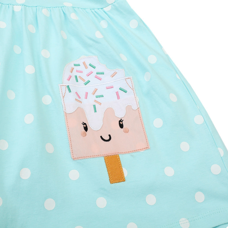 Mädchen Sommerkleid mit bezauberndem Eiskreismodell Drune
