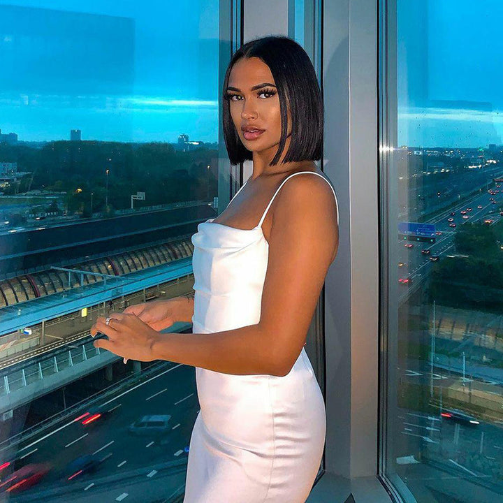 Damen Körperbetontes Midi-Kleid Drune