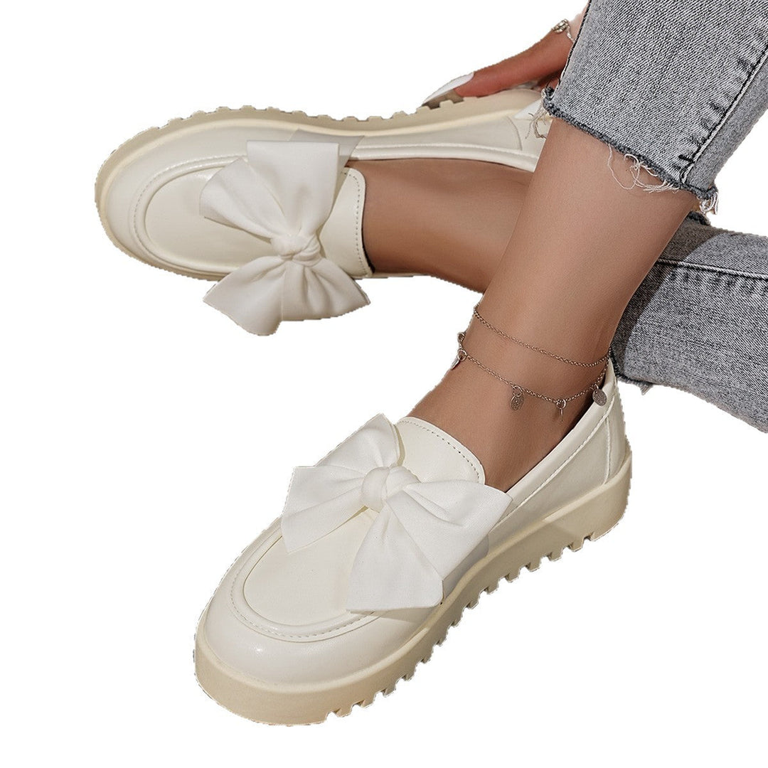 Damen Loafers mit dekorativem Schleifen-Design und rutschfester Sohle Drune