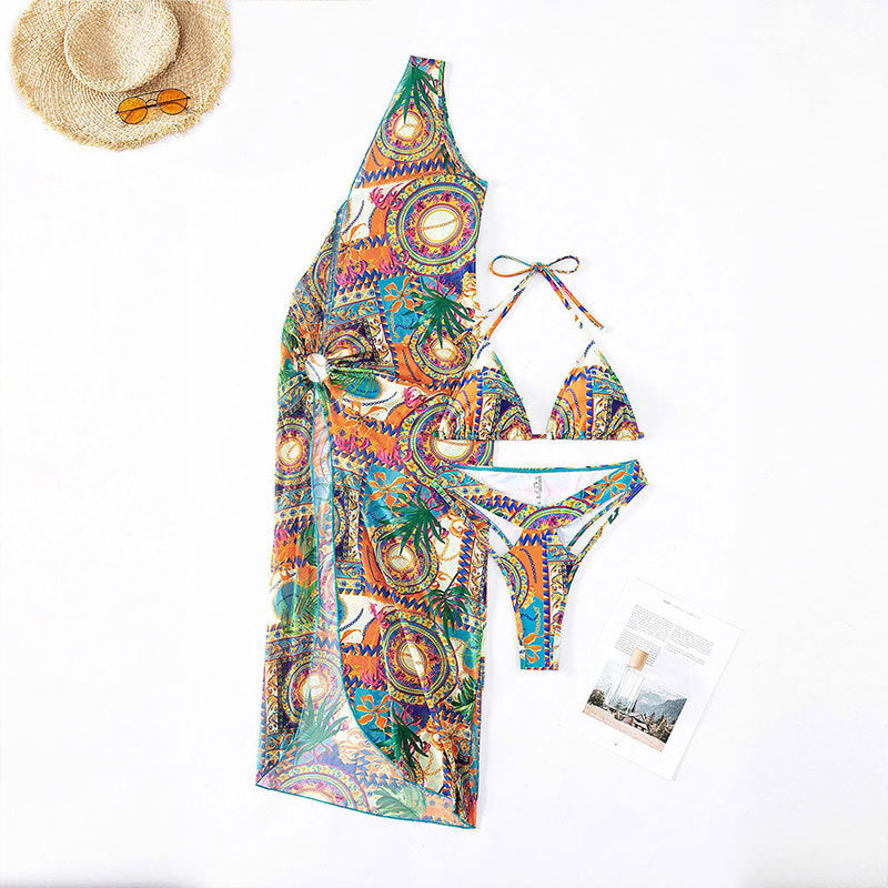 Damen Bikiniset mit kreativem Wickeldesign und stilvollen Mustern Drune