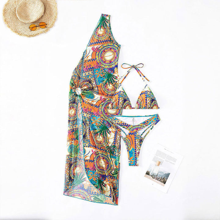 Damen Bikiniset mit kreativem Wickeldesign und stilvollen Mustern Drune