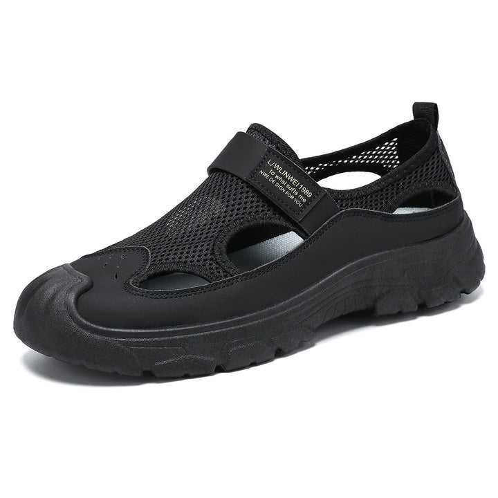 Damen nan atmungsaktive Mesh-Mary-Jane-Sneaker mit Klettverschluss, verstärkter Zehenkappe und griffiger Plateau-Profilsohle Drune
