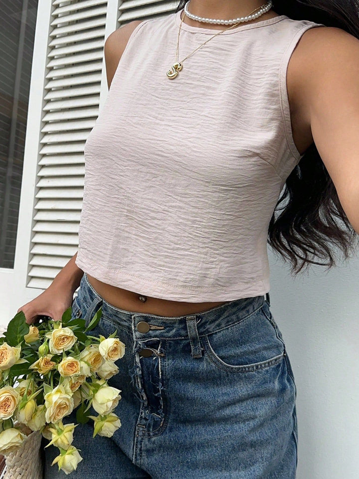Damen Kurz-Top aus leichtem Jersey-Material mit femininer Raffung Drune