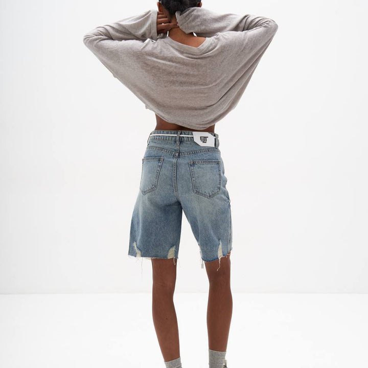 Damen Oversized Sweatshirt mit kreativem Frontprint und lässigem Schnitt Drune