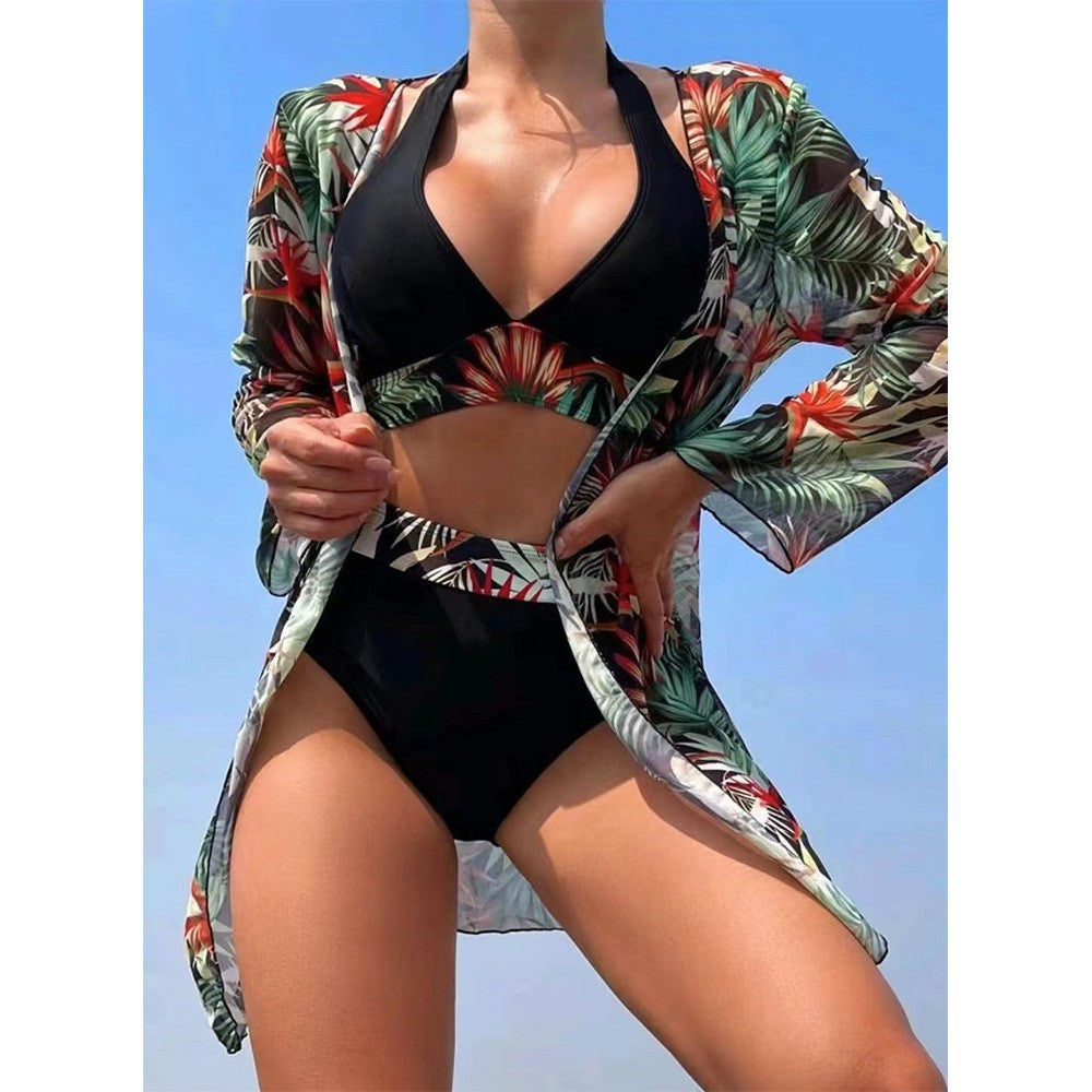 Damen Bikini-Set mit floralem Cover-Up Drune