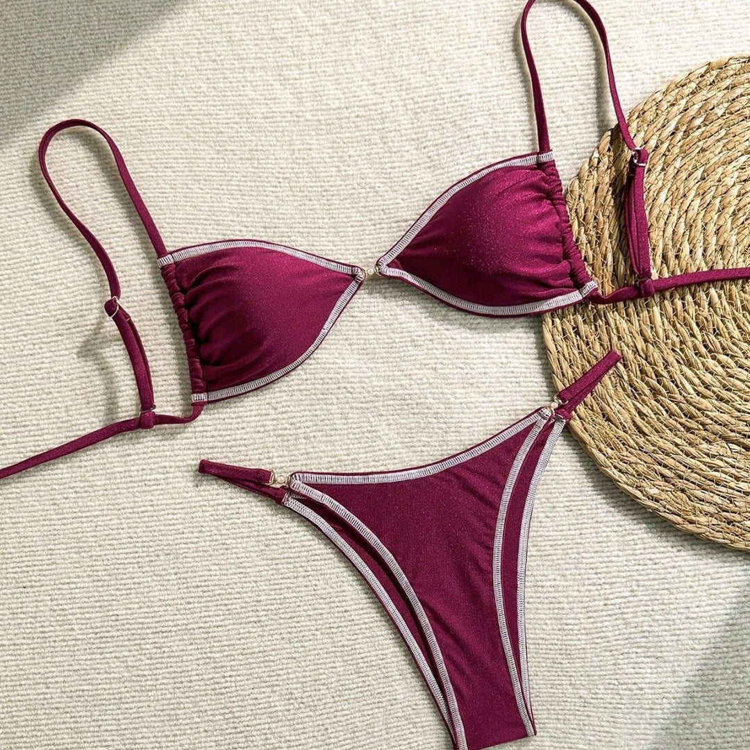 Damen Triangel-Bikini mit glitzernden Akzenten Drune