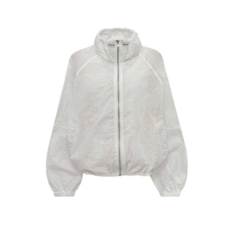 Damen leichte Windjacke mit voluminösen Ärmeln Drune