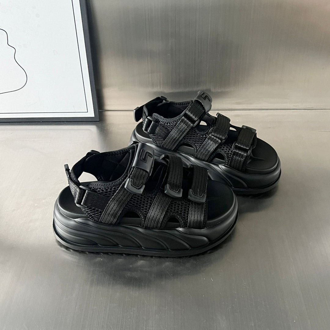 Damen Sportliche Sandalen mit verstellbaren Riemen und dämpfender Sohle Drune