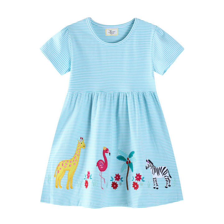 Mädchen Freizeitkleid mit tierischem Motiv Drune