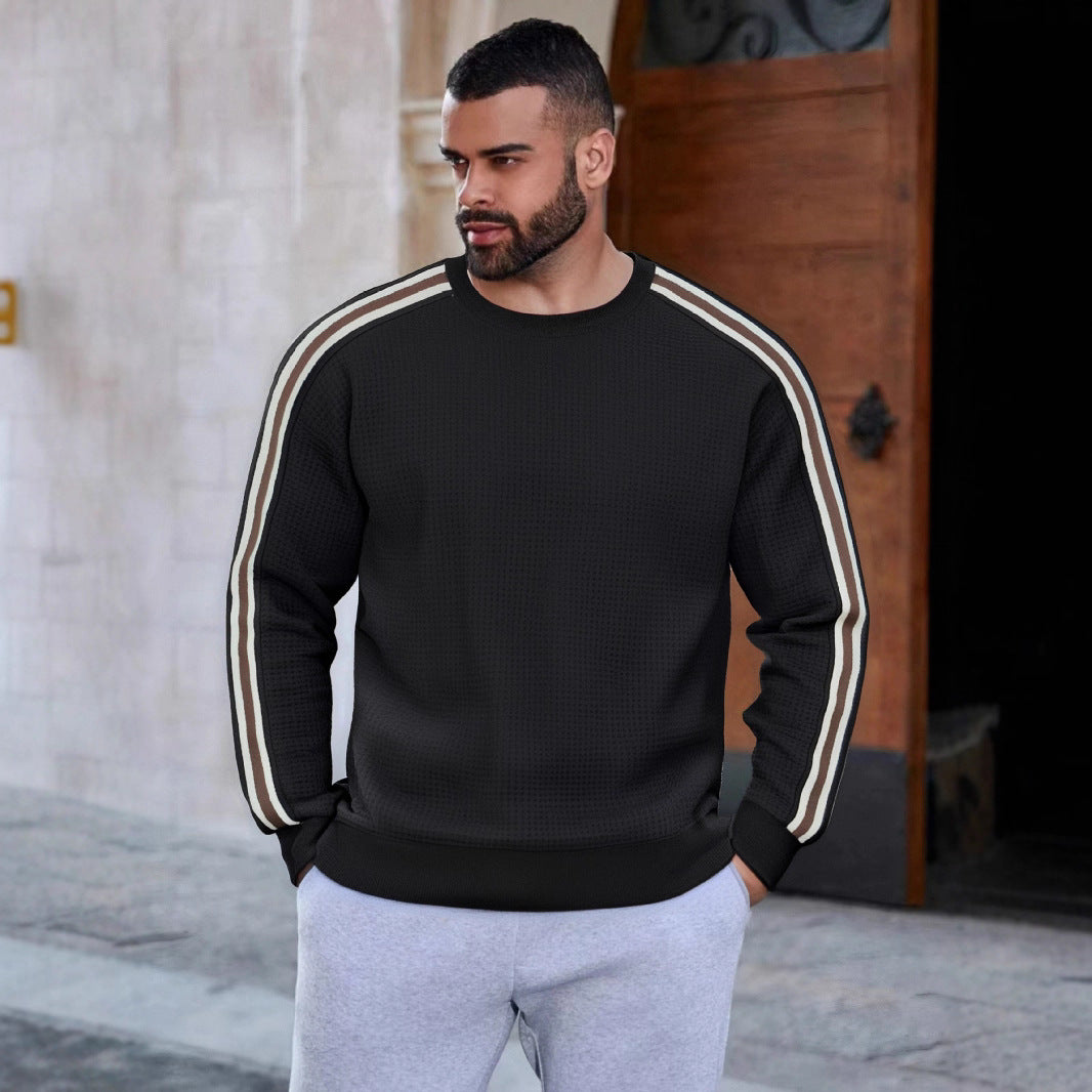 Herren Sportlicher Sweatshirt mit strukturierter Oberfläche und modernen Streifen Drune