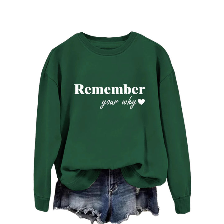 Damen Sweatshirt mit motivierendem Aufdruck und lässigem Schnitt Drune