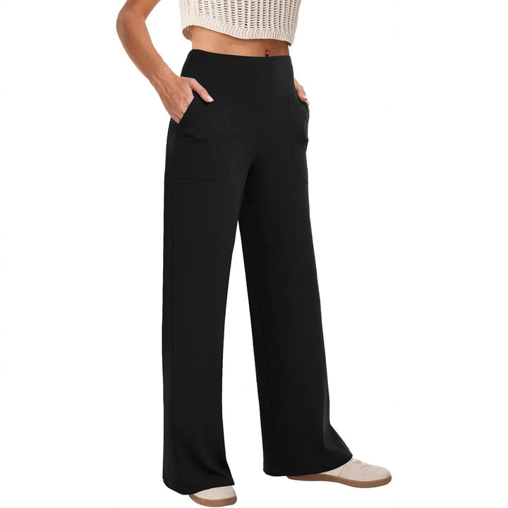 Damen bequeme Freizeithose mit seitlichen Taschen und elastischem Bund Drune