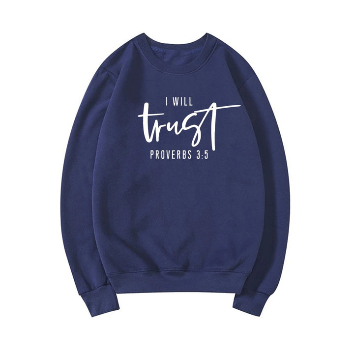 Damen Sweatshirt mit motivierendem Schriftzug und bequemer Passform Drune