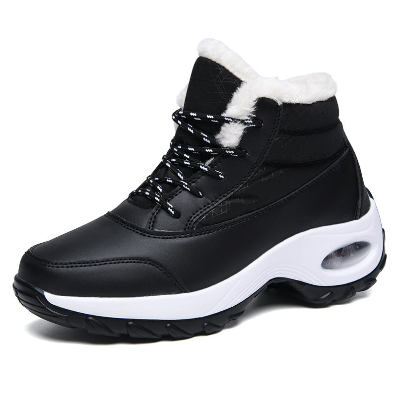 Damen Winterboots mit modischem Kunstfellkragen und rutschfester Sohle Drune