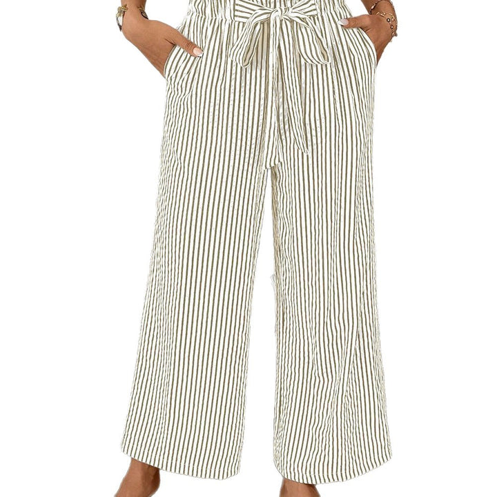 Damen lässige gestreifte Sommerhose Drune