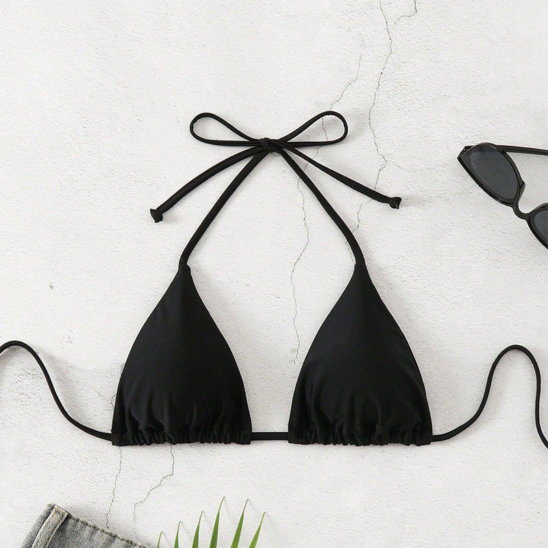 Damen Dreieck-Bikini mit raffinierten Bindebändern und animalischem Druck Drune