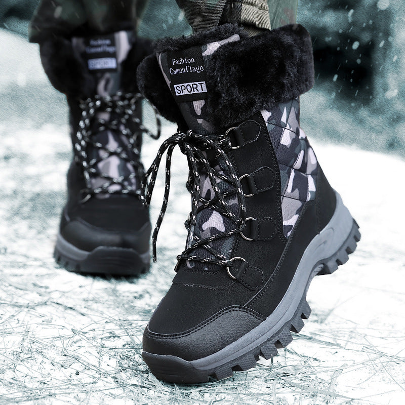 Damen isolierte Winterstiefel mit rutschfestem Profil und kuscheligem Innenfutter Drune