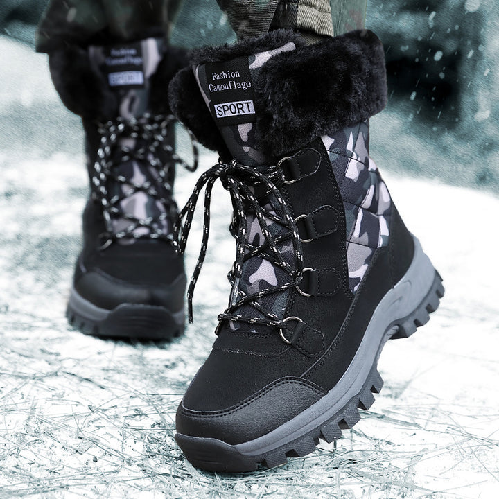 Damen isolierte Winterstiefel mit rutschfestem Profil und kuscheligem Innenfutter Drune