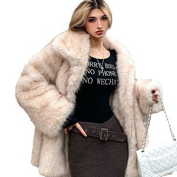 Damen Oversized Plüschjacke Drune