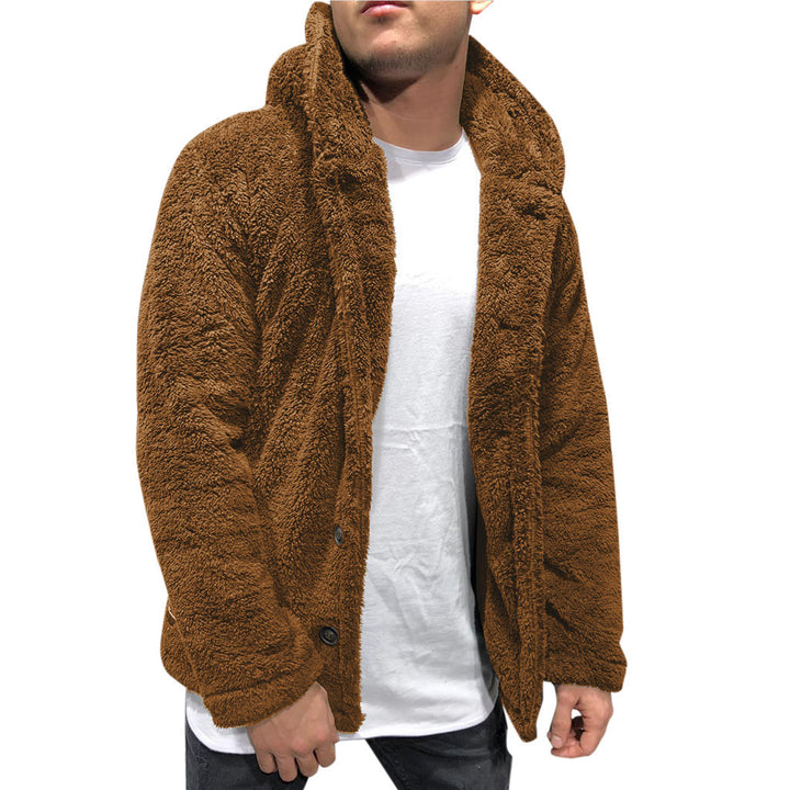 Herren Kuschelige Teddyjacke mit breitem Revers und praktischen Taschen Drune