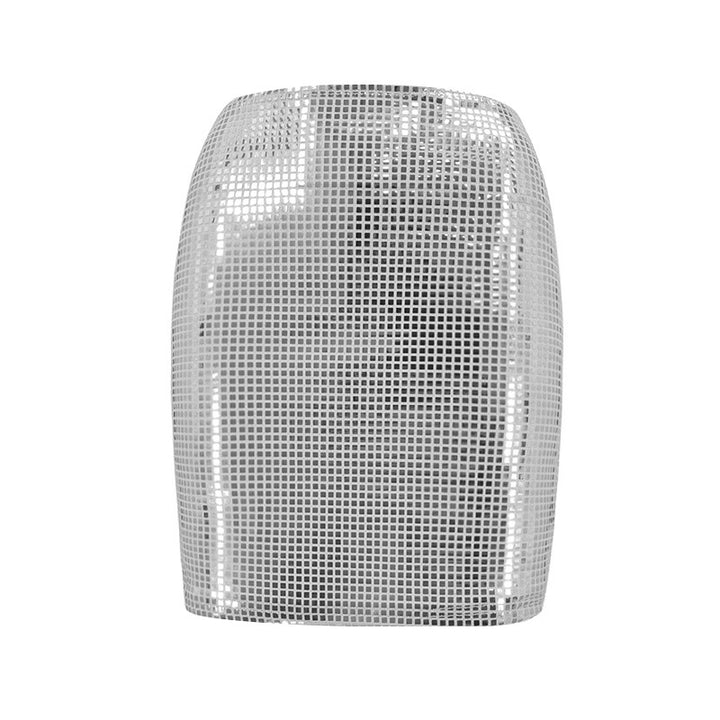 Damen Glitzernder Paillettenrock Drune