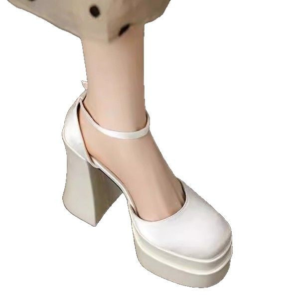 Damen Plateau-High-Heels mit schickem Riemen Drune