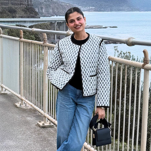 Damen Modische Steppjacke mit kontrastierenden Akzenten Drune