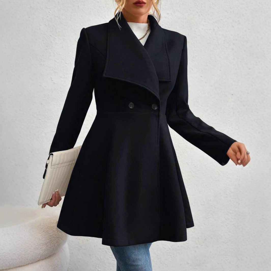 Damen Trendige Finelapel-Manteljacke Drune