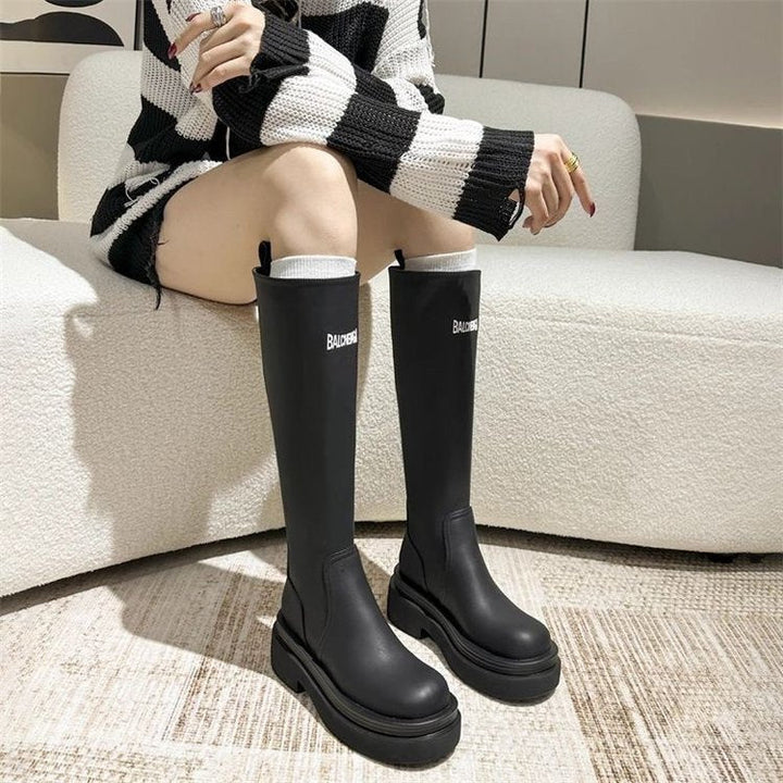 Damen Strapazierfähige und modische Stiefel mit hohem Schaft Drune