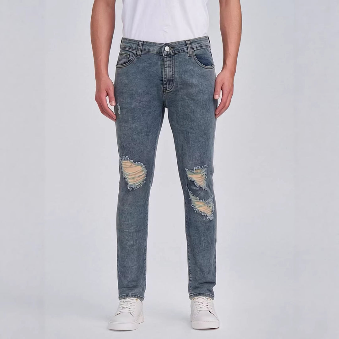 Herren Destroyed Jeans mit modischem Used-Look Drune